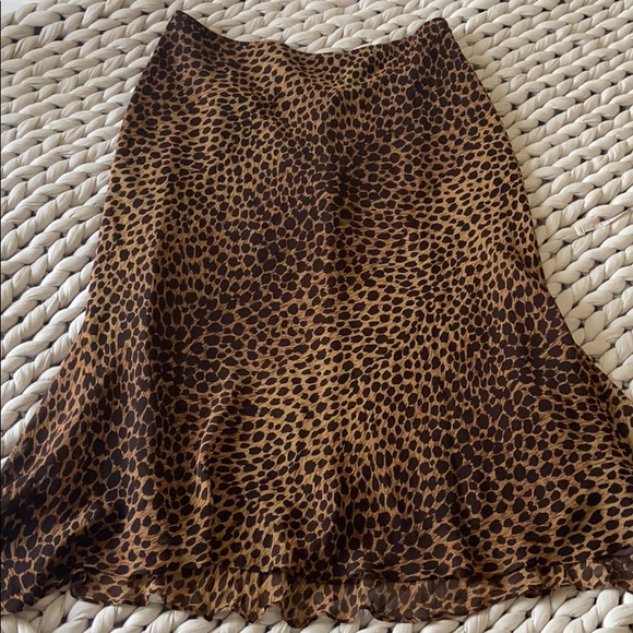 INC International Concepts Dresses & Skirts - Leopard Cheetah midi skirt 100% silk size 6